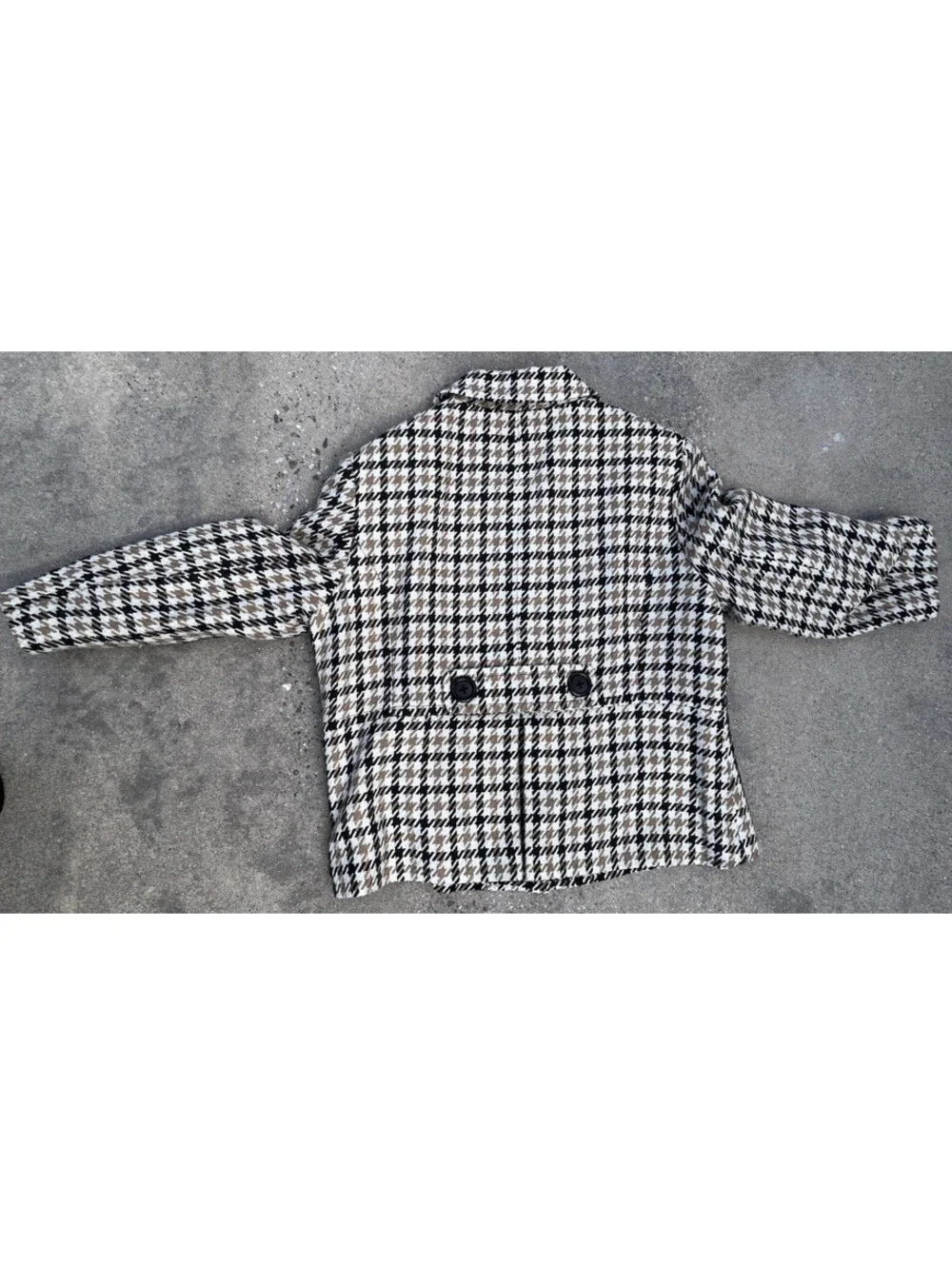 Briggs New York Wool Houndstooth Three Button Blazer Jacket Womens 12